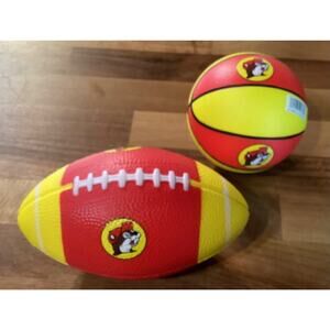 BUC-EE'S Logo Promotional Red/Yellow Mini Foam Toy Basketball/ Football